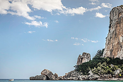沿岸,悬崖,萨丁尼亚,意大利