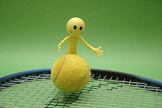网球,球拍,微笑