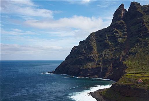 悬崖,大西洋,海洋,靠近,伊达尔戈,特内里费岛,西班牙