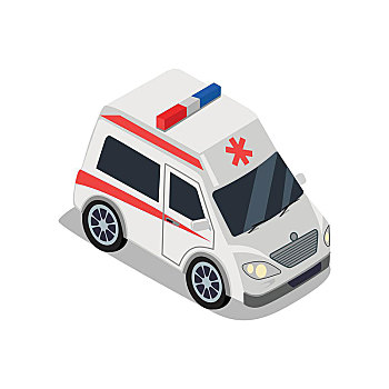救护车,插画,凸起,医疗服务,汽车,医疗,概念,象征,设计,隔绝,白色背景,背景