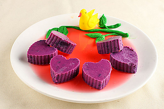 爱心紫薯糕