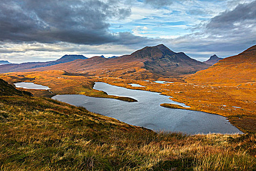 风景,顶峰,峭壁,苏格兰