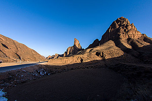 甘南山区景色,道路风光