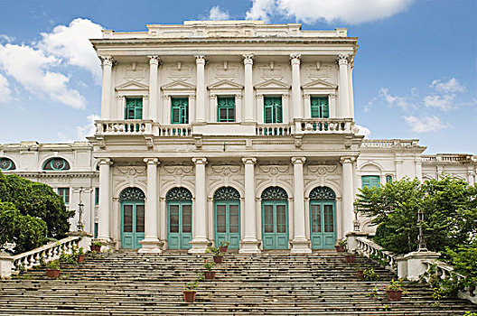 建筑,国家图书馆,印度,加尔各答,西孟加拉