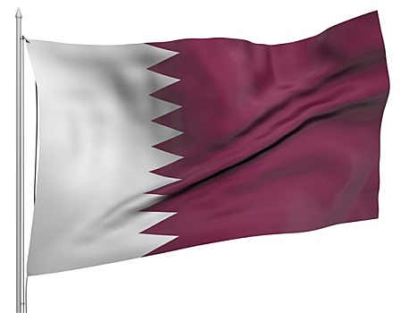 飞,旗帜,卡塔尔,国家