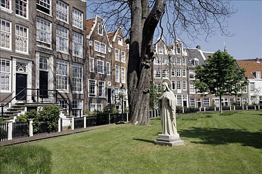 院落,房子,阿姆斯特丹,荷兰,欧洲