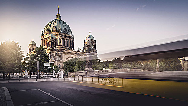 柏林大教堂,日出,柏林,德国,欧洲