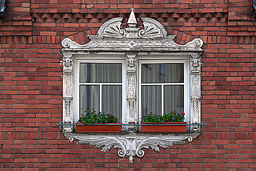 窗户,框架,19世纪,文艺复兴,复苏,上弗兰科尼亚,巴伐利亚,德国,欧洲