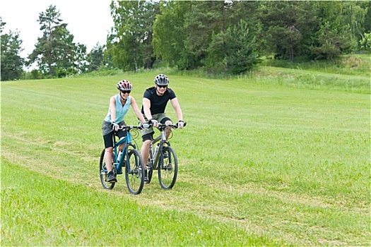 运动,幸福伴侣,骑,自行车