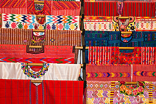 危地马拉,安提瓜岛,店,寓意,衬衫,长套衫,玛雅,纺织品,破旧,地方特色,萨巴特克文化,女人