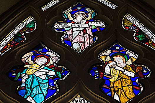 彩色玻璃窗,宗教塑像,英国国教,教堂,蒙特利尔,魁北克,加拿大