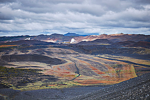 冰岛,米湖,火山,区域