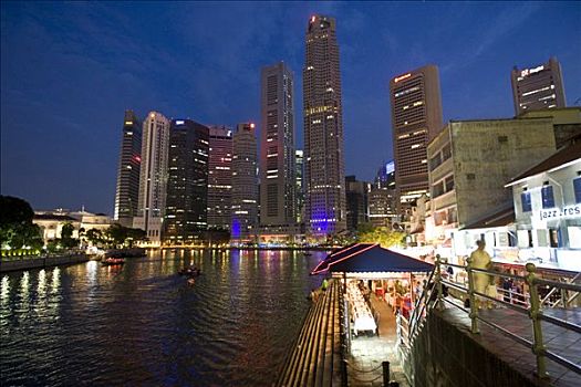 金融区,克拉码头,新加坡河,新加坡,东南亚