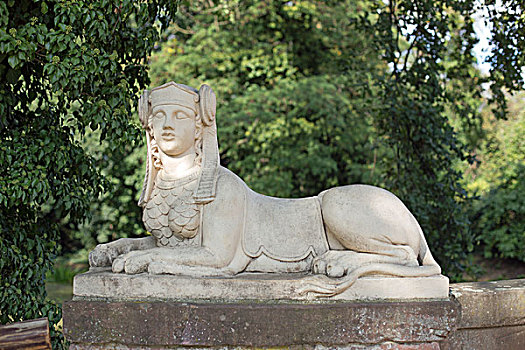 狮身人面像,雕塑,公园,阿沙芬堡