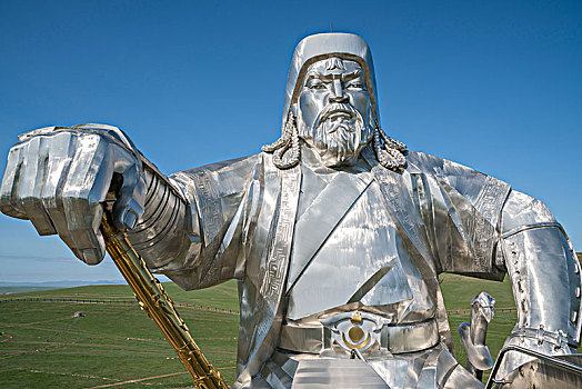 成吉思汗,骑马雕像,省,蒙古