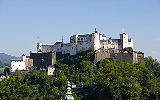 霍亨萨尔斯堡城堡,风景,萨尔茨堡,奥地利,欧洲