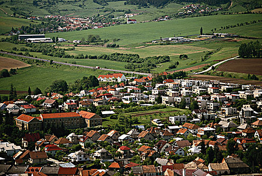 斯洛伐克,东方,区域,城镇景色,城堡,大幅,尺寸