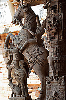 监护,骑手,庙宇,泰米尔纳德邦