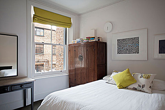 双人床,传统风格,卧室,连栋房屋,伦敦