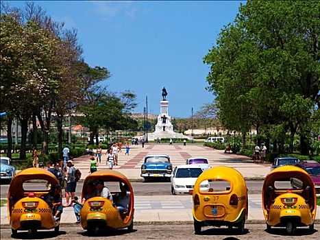出租车站,路边,老哈瓦那,古巴