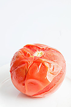 西红柿,一个,白色背景,皮