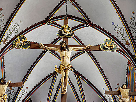 耶稣十字架,哥特式,教堂大街,斯洛伐克,欧洲