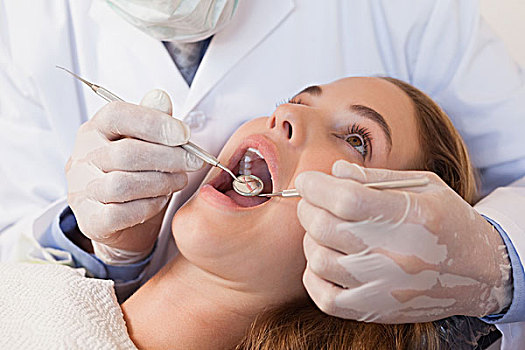 牙医,检查,牙齿,椅子