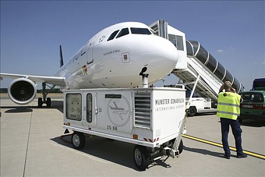 水龙头,葡萄牙,飞机,空中客车,a320,机场,北莱茵威斯特伐利亚,德国