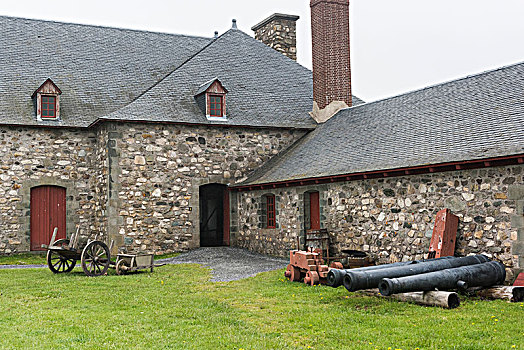 大炮,要塞,露易斯堡,布雷顿角岛,新斯科舍省,加拿大