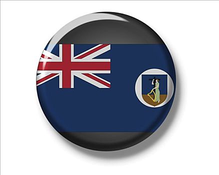 扣,徽章,旗帜,蒙特塞拉特岛