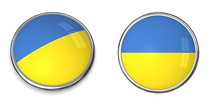 旗帜,扣,乌克兰