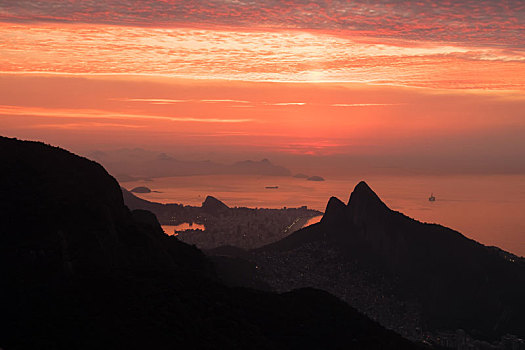 漂亮,日出,里约热内卢