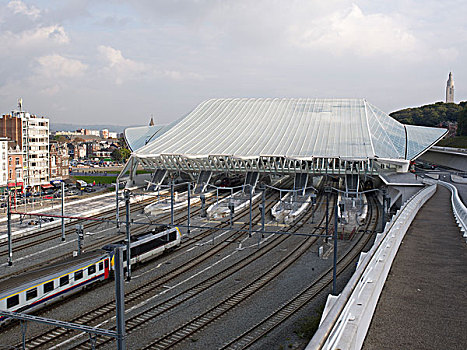 外景,火车站,建筑师,圣地亚哥,比利时,欧洲