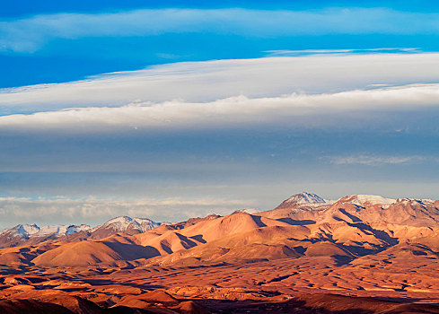风景,阿塔卡马沙漠,佩特罗,日落,安托法加斯塔大区,智利,南美