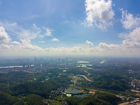 惠州境内山地丘陵航拍风光