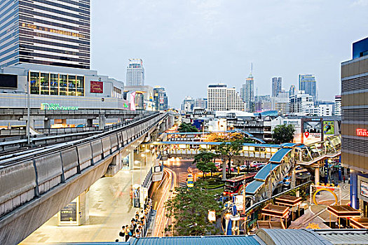 曼谷,高架列车,泰国