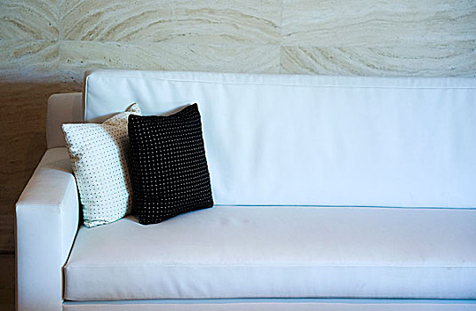 两个,装饰,枕头,现代,沙发