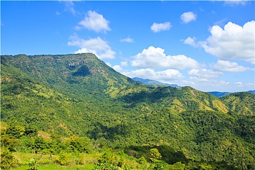 风景,层次,山,泰国