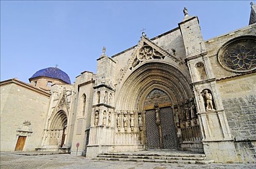 门口,圣玛利亚大教堂,教堂,大教堂,瓦伦西亚,西班牙,欧洲