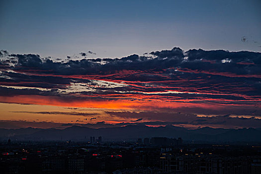 天空,火烧云,背景素材