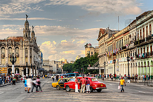 出租车,靠近,国会山,哈瓦那,古巴