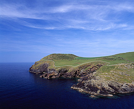 英格兰,康沃尔,头部,湾,海岸