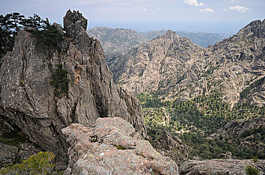 山景,科西嘉岛,法国,欧洲