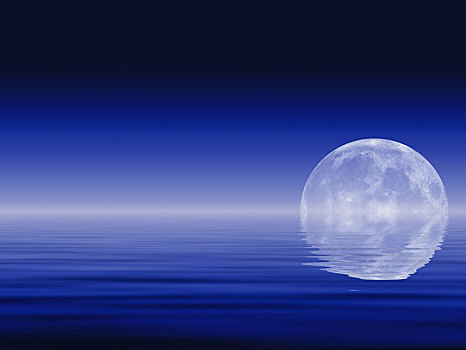 月亮,海洋