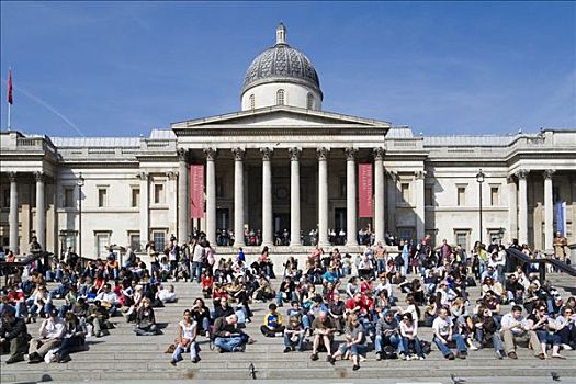 国家美术馆,特拉法尔加广场,伦敦,英格兰,英国