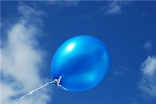 蓝色,气球
