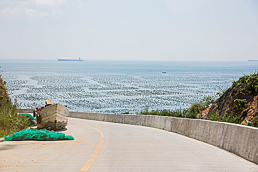 枸杞岛海边渔船舟山