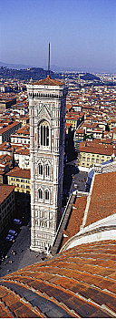 钟楼,上面,中央教堂,佛罗伦萨,意大利