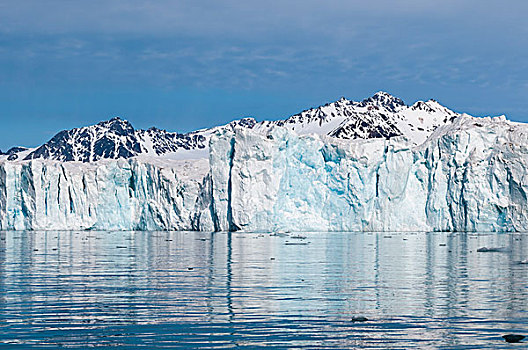 冰河,斯瓦尔巴群岛,斯瓦尔巴特群岛,挪威,欧洲