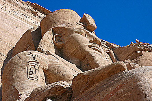 巨大,雕塑,拉美西斯二世,阿布辛贝尔神庙,埃及